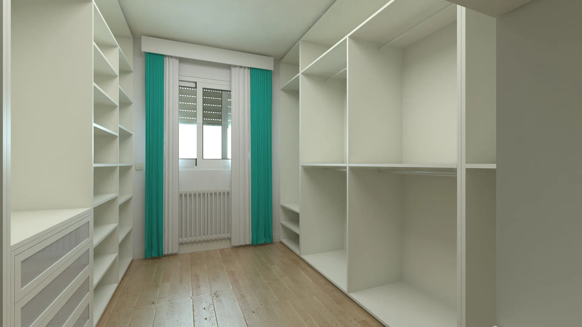Elegant Mirror Wall Walk-In Closet