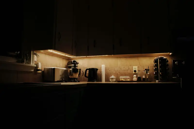 Dark modern kitchen interior design