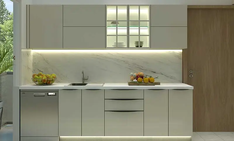 Straight modular kitchen design