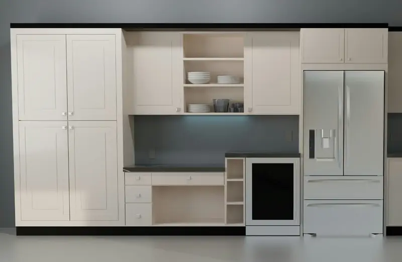 Straight modular kitchen design